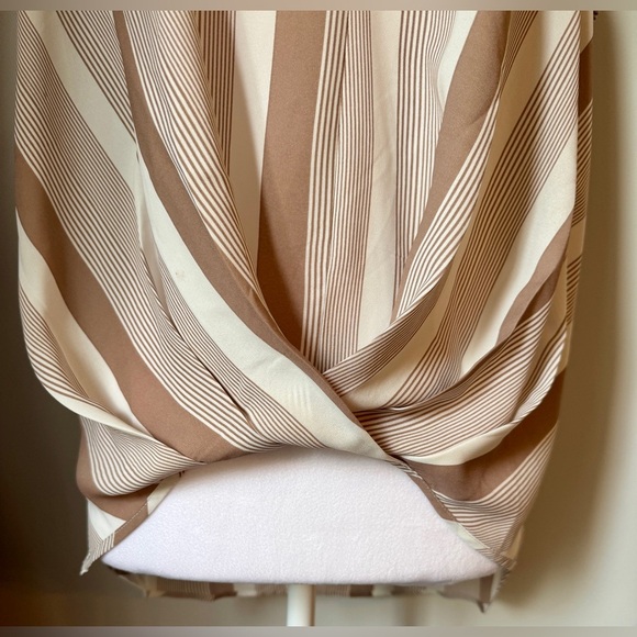 fab'rik Tan Sleeveless Wrap Blouse- NWT-Size M - Picture 3 of 13